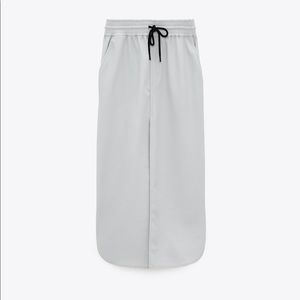 Zara Technical Midi Skirt in Gray